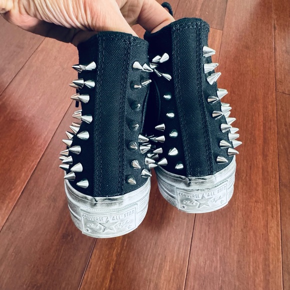 Converse Taylor All Star 70 High Top Sneaker Black and White with Studs US 6 - Picture 11 of 16